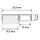 PROFIL-FLOORLINE-OP-2M-W Профиль для LED ленты PROFIL FLOOR LINE 2 м, алюм, молочный рассеиватель - 3