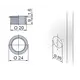 980-4845-250 Розетка Мини цилиндра замка Push Lock Mini, никель матовый (B2020119) - 1