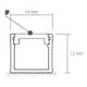 PROFIL-LINE-OP-2M-W Профиль для LED ленты PROFIL LINE 2 м, алюм, молочный рассеиватель - 1