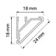 PROFIL-CORNERLINE-OP-2W Профиль для LED ленты PROFIL CORNER LINE 2 м, алюм, молочный рассеиватель - 2