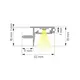 PROFIL-SKYLINE-N-TR-2M-W Профиль для LED ленты PROFIL SKYLINE 2 м накладной, алюм, прозрачный рассеиватель - 1