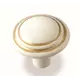 Ручка кнопка для мебели Валмакс FB-060 000, 0 мм, золото прованс 1013 жемчужно-белый матовый (ТЗ).