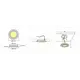 Комплект светодиодной подсветки (врезной круглый светильник без кольца) Арт.1793 - 1